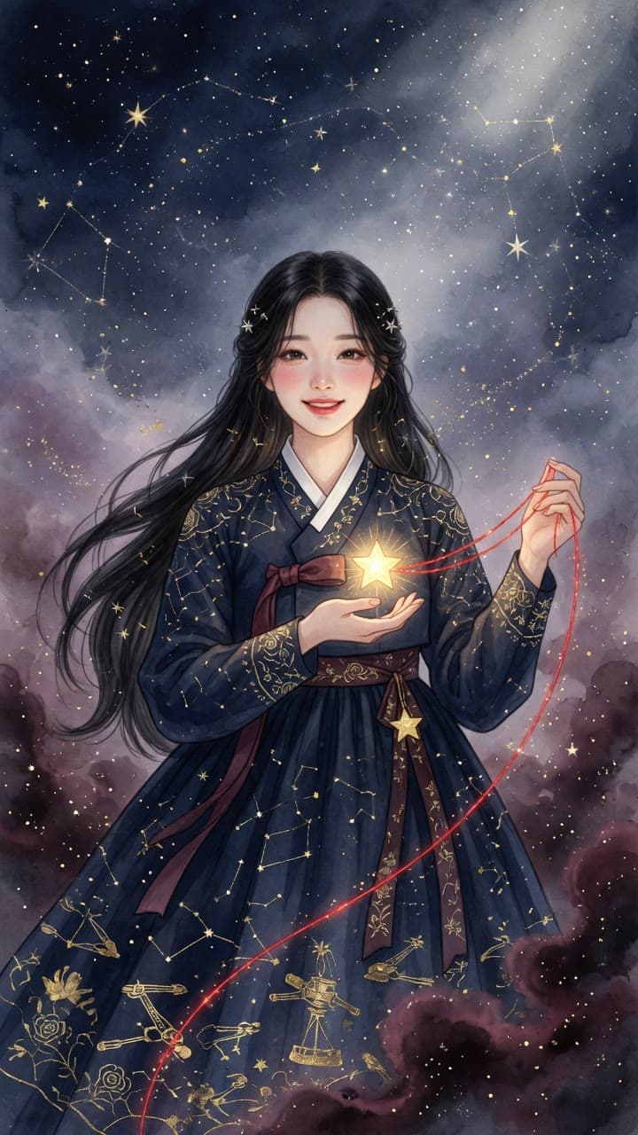 붉은 실을 든 선녀